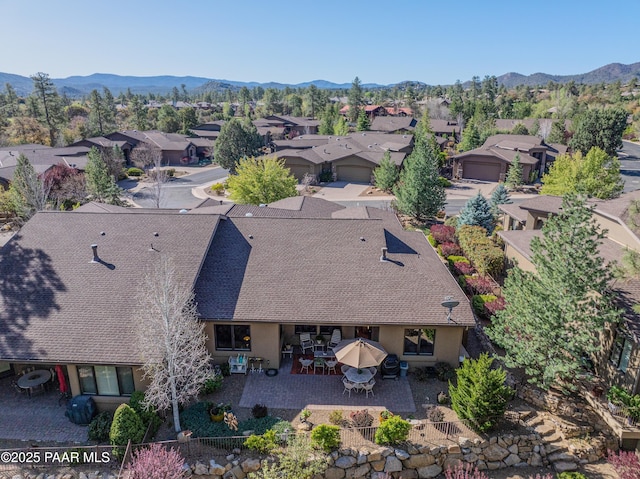 1690 Stable Rock Rd, Prescott, AZ 86303 - birds eye view of property with a mountain view and a residential view