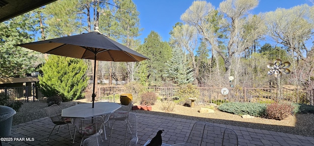 1690 Stable Rock Rd, Prescott, AZ 86303 - view of patio / terrace with outdoor dining area and fence