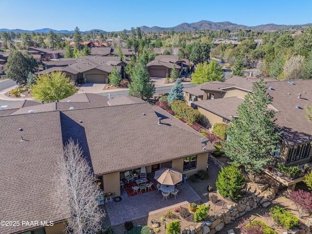 1690 Stable Rock Rd, Prescott, AZ 86303 - bird's eye view featuring a mountain view and a residential view