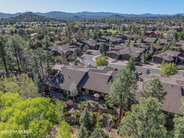 1690 Stable Rock Rd, Prescott, AZ 86303 - drone / aerial view featuring a mountain view and a residential view