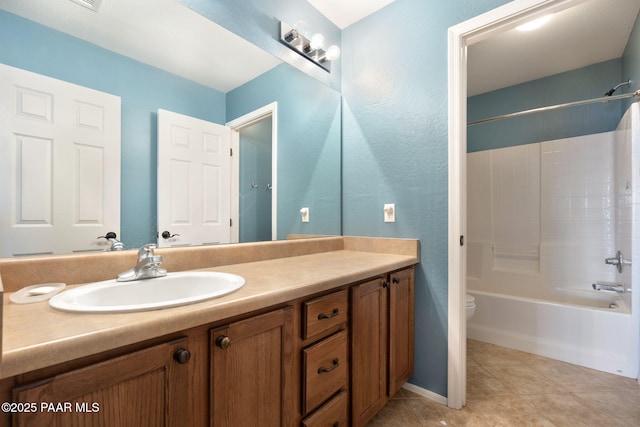 12673 E Amor St, Dewey-Humboldt, AZ 86327 - full bath with vanity, toilet, bathtub / shower combination, and tile patterned flooring