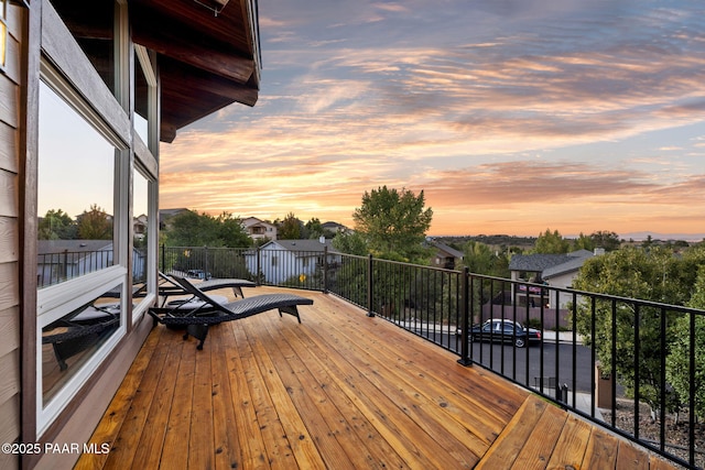 view of deck at dusk