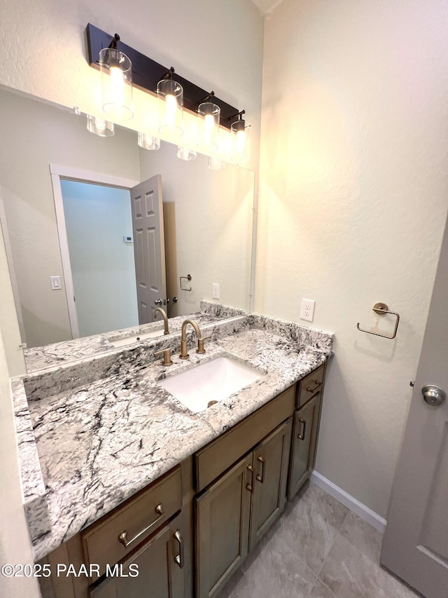 7010 N Race Track Rd, Prescott, AZ 86305 - bathroom featuring vanity and marble look tile flooring