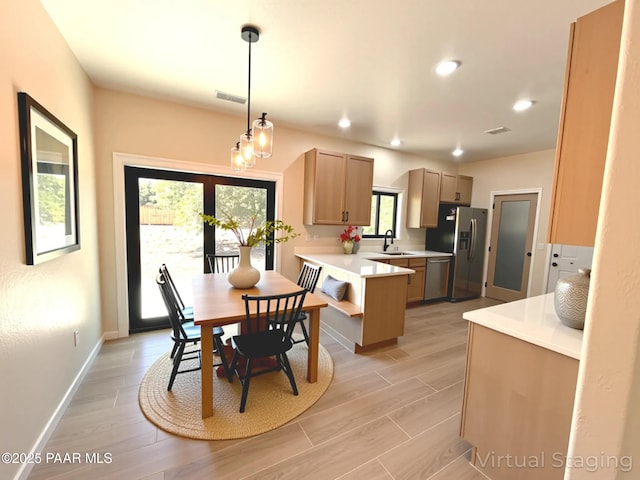 7010 N Race Track Rd, Prescott, AZ 86305 - dining room featuring light wood-style floors and recessed lighting