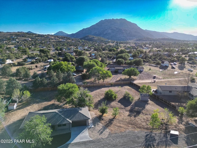 7010 N Race Track Rd, Prescott, AZ 86305 - aerial view of property and surrounding area with a mountainous background