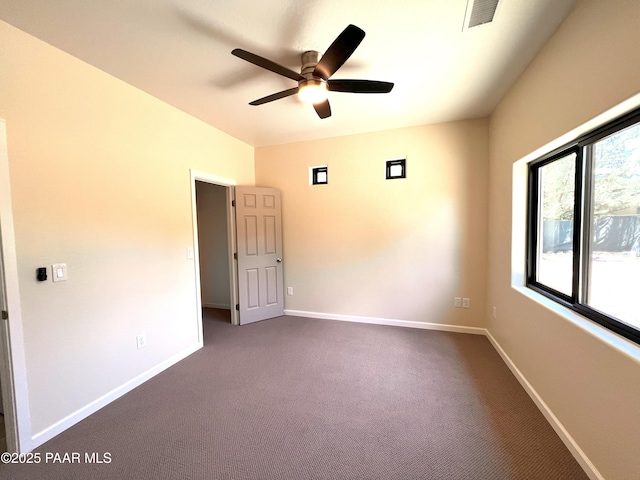 7010 N Race Track Rd, Prescott, AZ 86305 - spare room with ceiling fan and dark colored carpet
