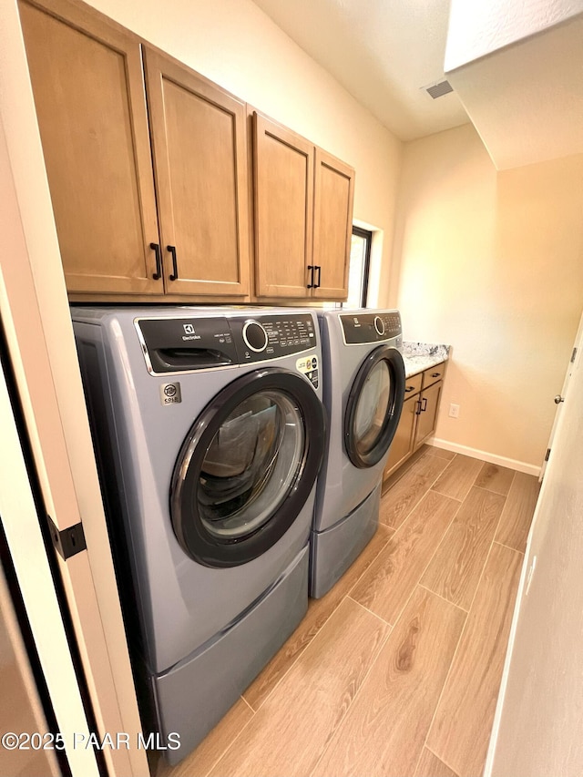 7010 N Race Track Rd, Prescott, AZ 86305 - laundry room with cabinet space, washer and dryer, and wood finish floors