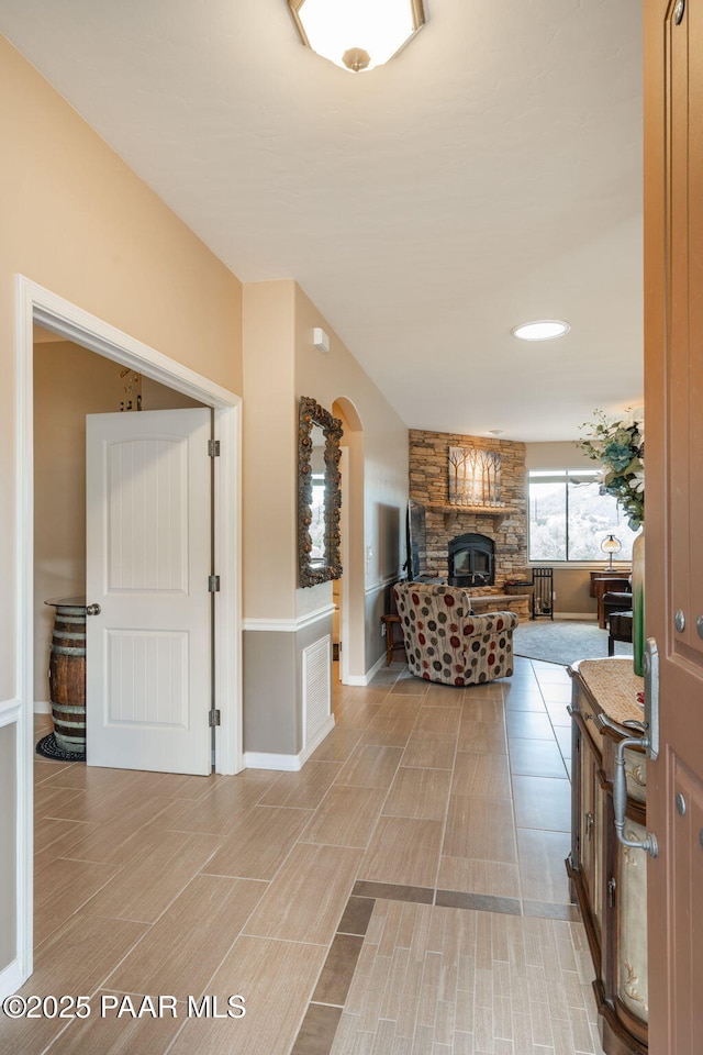 4995 Cactus Pl, Prescott, AZ 86301 - hall with arched walkways, recessed lighting, and baseboards