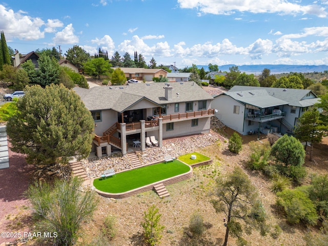 4995 Cactus Pl, Prescott, AZ 86301 - aerial perspective of suburban area