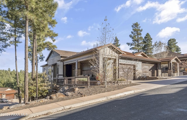 view of front of house featuring a garage