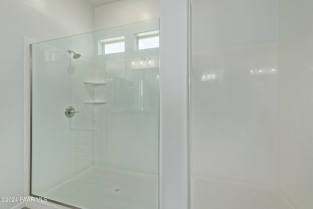 bathroom featuring walk in shower