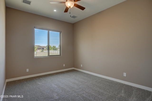 1438 W Anne Marie Dr, Chino Valley, AZ 86323 - unfurnished room with a ceiling fan, carpet flooring, and recessed lighting