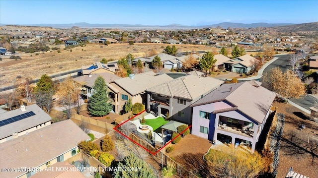 bird's eye view featuring a mountain view