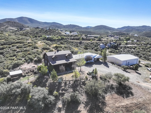 aerial view featuring a mountain view