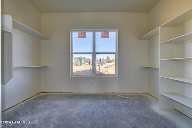 view of walk in closet