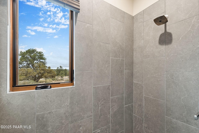 room details featuring tiled shower