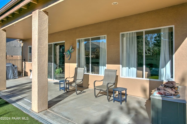 view of patio / terrace featuring grilling area