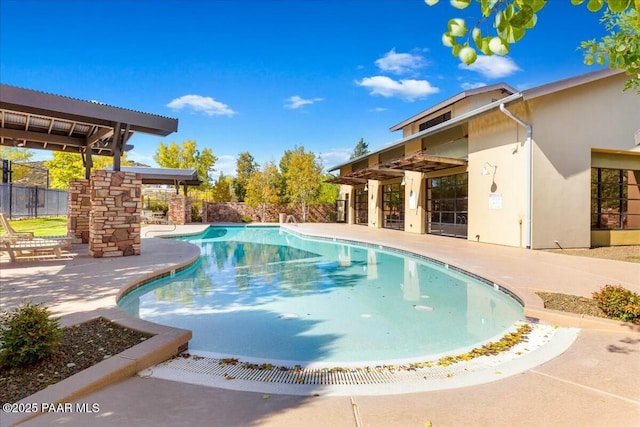 view of pool with a patio