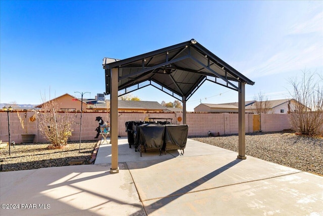 view of patio with a gazebo