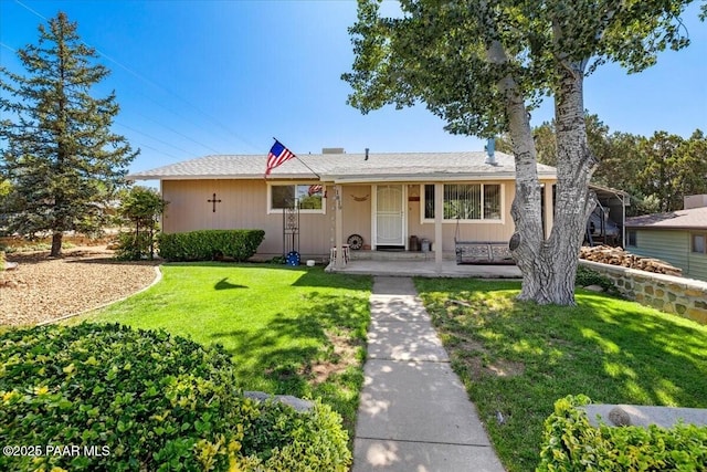 1819 Mountain View Ln, Prescott, AZ 86301 - view of front of house with a front lawn and covered porch