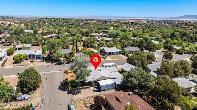 1819 Mountain View Ln, Prescott, AZ 86301 - aerial perspective of suburban area featuring a mountainous background
