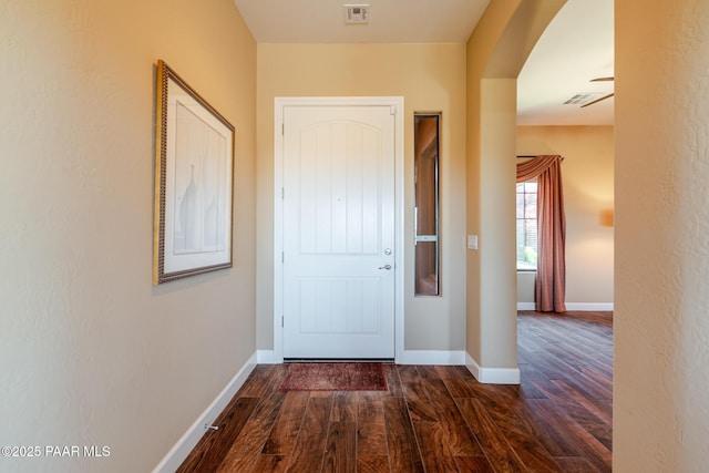 1646 Constable St, Prescott, AZ 86301 - doorway with dark wood-style flooring and arched walkways