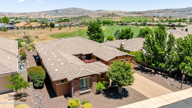 1646 Constable St, Prescott, AZ 86301 - aerial view of residential area with a mountainous background and a local golf course