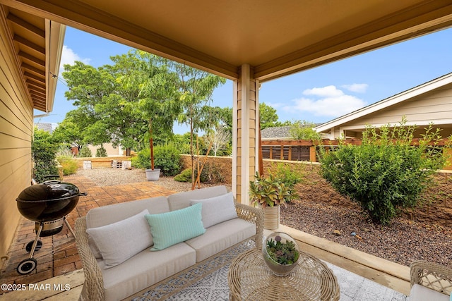 7070 E Lantern Ln, Prescott Valley, AZ 86314 - fenced backyard with a patio area