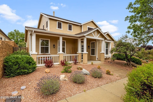 7070 E Lantern Ln, Prescott Valley, AZ 86314 - view of front of house featuring a porch