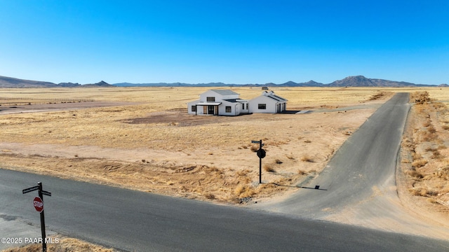 exterior space featuring a mountain view