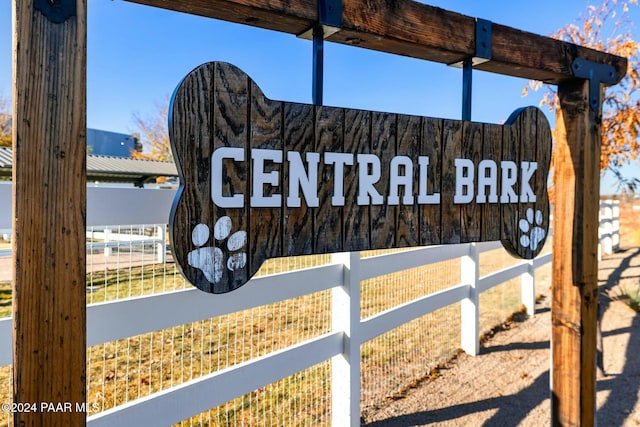 view of community sign