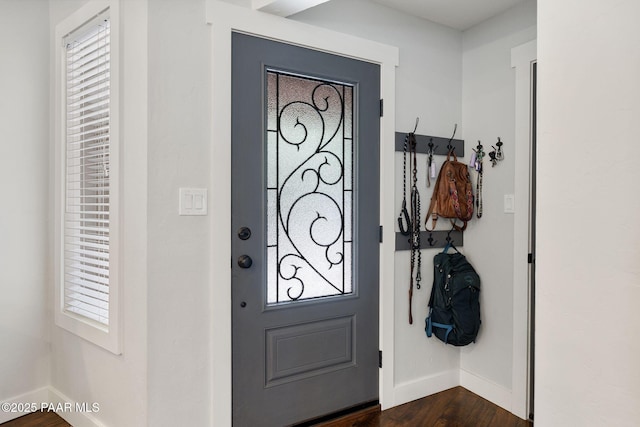 1210 Tanglewood Rd, Prescott, AZ 86303 - entrance foyer featuring baseboards and dark wood-style flooring