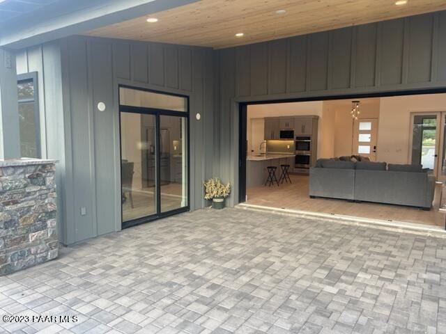 view of patio / terrace with an outdoor living space