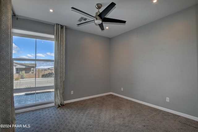 5393 Crescent Edge Dr, Prescott, AZ 86301 - carpeted spare room with a ceiling fan, recessed lighting, and baseboards