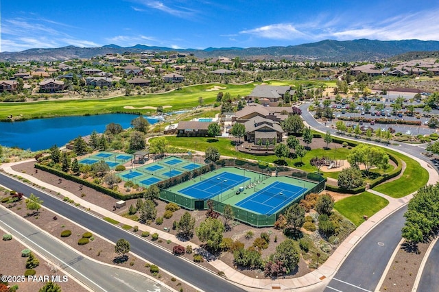 1634 Addington Dr, Prescott, AZ 86301 - aerial perspective of suburban area featuring a water and mountain view and a local golf course