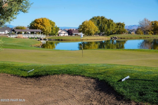 1634 Addington Dr, Prescott, AZ 86301 - view of community featuring view of golf course, a water view, and a lawn