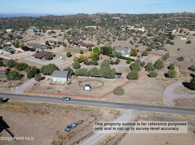 4860 W Stazenski Rd, Prescott, AZ 86305 - birds eye view of property with view of desert