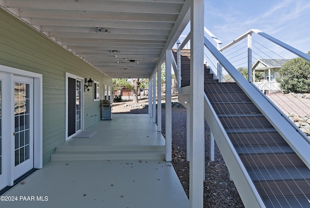 4860 W Stazenski Rd, Prescott, AZ 86305 - view of patio / terrace featuring stairs