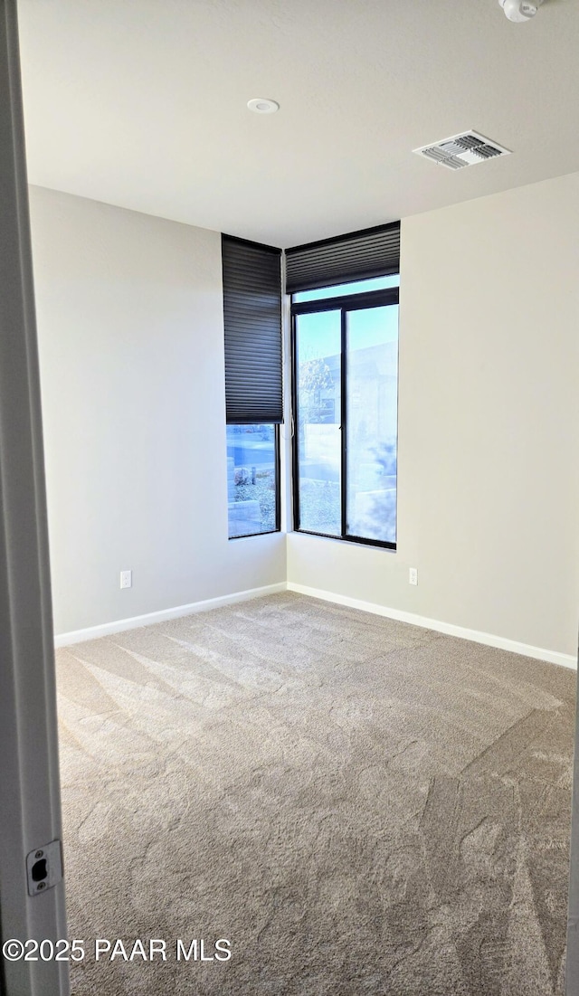 view of carpeted spare room