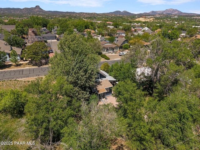 213 N Virginia St, Prescott, AZ 86301 - aerial overview of property's location featuring mountains and nearby suburban area