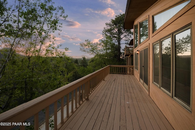 1104 Country Club Dr, Prescott, AZ 86303 - view of deck at dusk