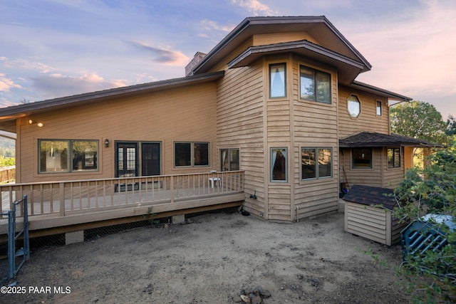 1104 Country Club Dr, Prescott, AZ 86303 - rear view of property featuring a wooden deck