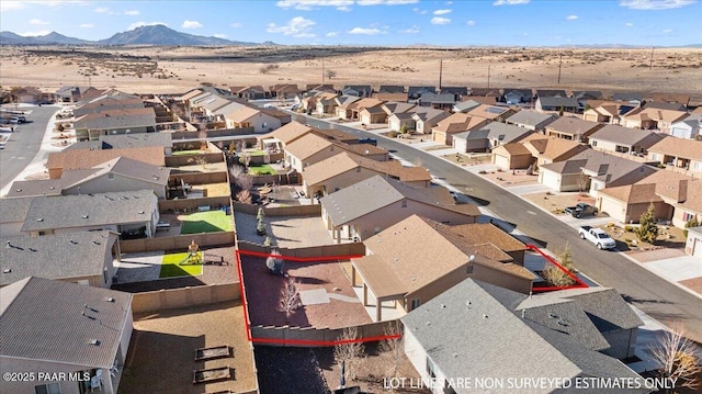 aerial view featuring a mountain view