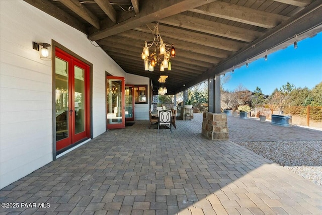 view of patio / terrace with french doors