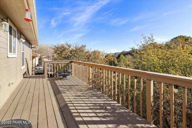 view of wooden terrace