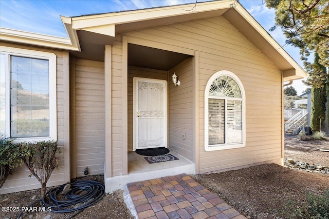 view of doorway to property