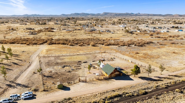 bird's eye view featuring a mountain view