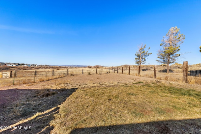 view of yard featuring a rural view