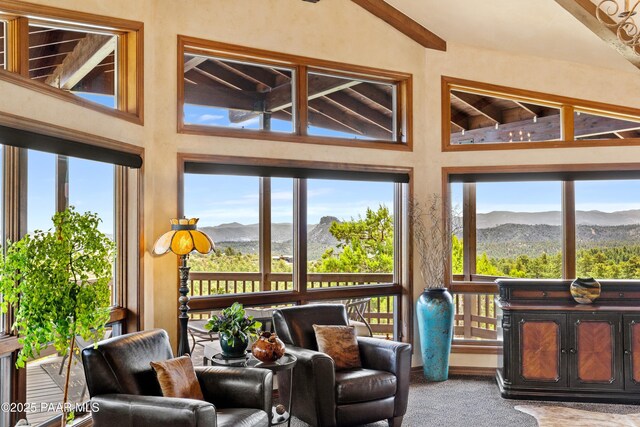 1515 N Happy Valley Rd Unit 3 & 4, Prescott, AZ 86305 - sunroom / solarium with a mountain view