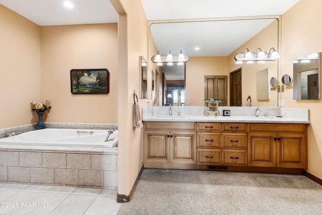 1515 N Happy Valley Rd Unit 3 & 4, Prescott, AZ 86305 - bathroom featuring double vanity and a garden tub